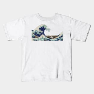 The Great Wave off Kanagawa by the Japanese ukiyo-e artist Hokusai Kids T-Shirt